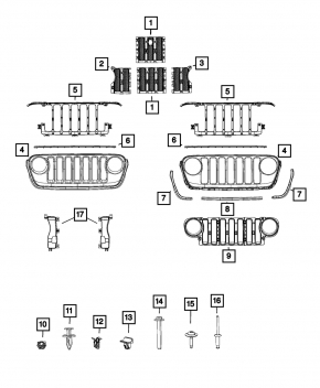 Bază grilă Jeep Gladiator 20-23