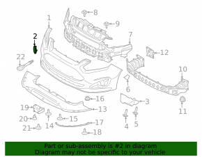 Заглушка буксировочного крюка переднего бампера Ford C-max MK2 13-18 usa
