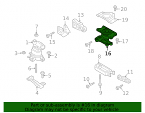 Подушка АКПП Lincoln MKX 16-18 2.7Т с кронштейном