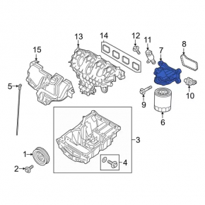 Корпус масляного фильтра Ford Edge 15-18 2.0T