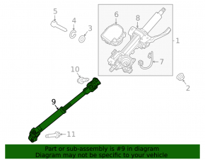 Рулевой карданчик Kia Sorento 21-26 HEV, PHEV