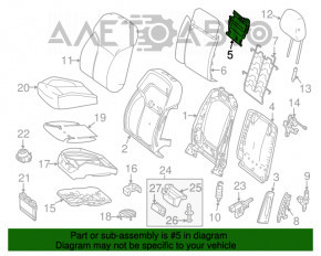 Поддержка спины водительского сидения Mercedes C-class W205 15-21