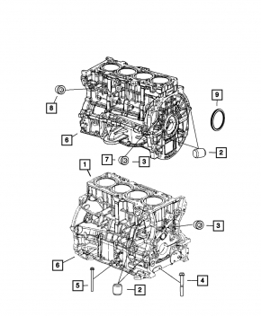 Блок цилиндров голый Jeep Compass 11-15 2.4