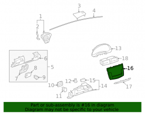 Рамка накладка на дисплей Lexus IS250 IS300 IS350 06-08