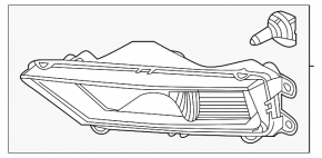 Противотуманная фара птф левая VW Tiguan 18-22