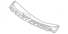 Решетка дворников пластик Nissan Versa Note 13-19