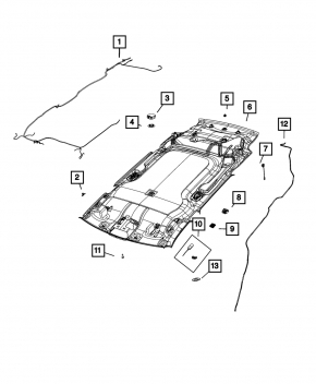 Микрофон в потолке Jeep Compass 17-21