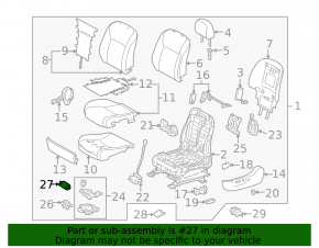 Motorul scaunului șoferului pe orizontală pentru Lexus ES350 07-12