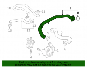 Патрубок охлаждения от помпы металл BMW X5 E70 07-13 3.0