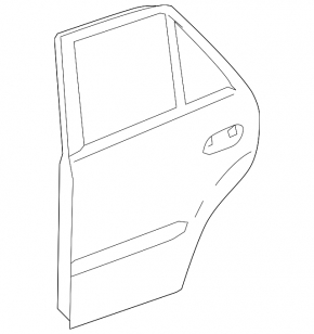 Дверь голая задняя левая Mercedes W164 ML белый тычки