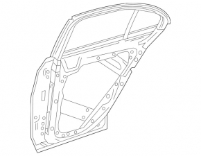 Дверь голая задняя левая Mercedes W213 E 17-23