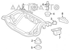 Bara spate pentru Toyota Highlander 01-07 AWD
