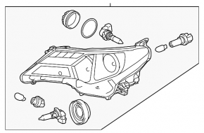 Far stânga față Toyota Rav4 13-15, fără ornament