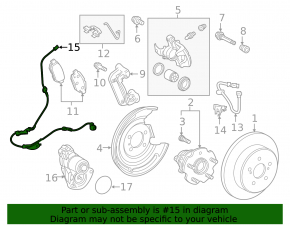 Senzor ABS spate dreapta pentru Lexus UX 19-26 AWD