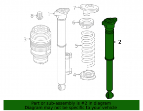 Амортизатор задний правый Mercedes C-class 43 AMG W206 22-25 под пневмо