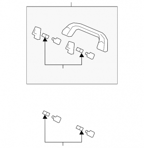 Ручка потолка передняя левая Mazda 3 19-26 серая
