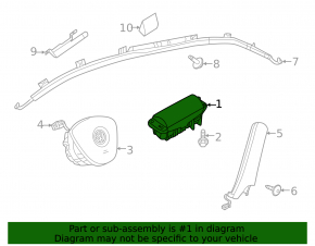 Подушка безопасности airbag пассажирская в торпеде VW Jetta 19-26