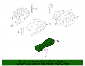 Подушка двигателя задняя Mini Cooper F56 3d 14-21 акпп