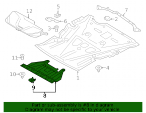 Защита двигателя передняя BMW 3 F30 4d 12-14 RWD