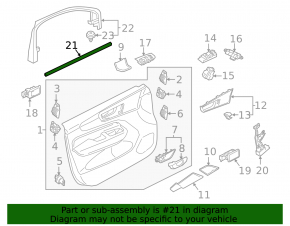 Garnitură de sticlă interioară față dreapta Volvo XC60 18-23