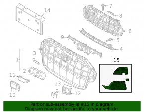 Grilă bară față stânga Audi Q7 20-26 S-line