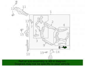 Кронштейн передний фартука крыла левого Lexus RX330 RX350 RX400h 04-09