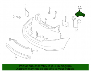 Парктроник задний Mercedes W167 GLE 20-23 без кольца