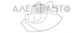 Крючок потолка задний левый Ford Focus mk3 11-18 серый