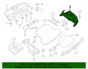 Обшивка арки правая Nissan Altima 13-18