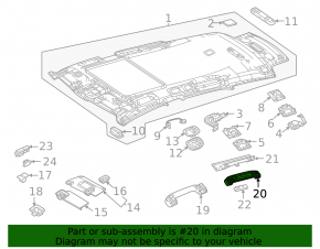 Ручка потолка задняя правая Mercedes W167 GLE 350 450 22-26 бежевая