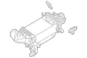 Интеркулер Mercedes C-class W205 350e 16-18 2.0