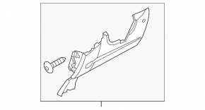 Накладка колени водителя Ford Focus mk3 13-18 черная