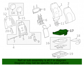 Пассажирское сидение Cadillac CTS 14-14 кожа беж