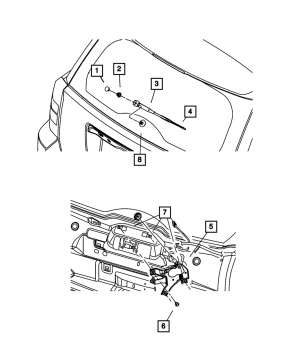 Поводок дворника задний Jeep Patriot 11-17