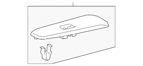 Capac de control al geamurilor electrice față stânga Toyota Camry v50 12-14 SUA argintiu cu maro