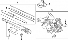 Форсунка омывателя задняя Honda CRV 23-26