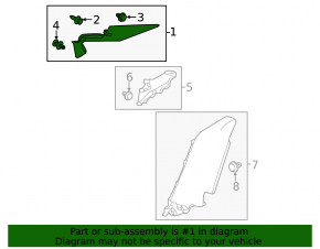 Накладка задней стойки верхняя правая Honda Insight 19-22 серая царапины