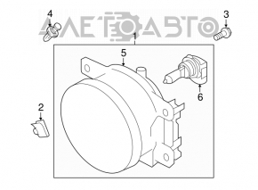 Противотуманная фара птф правая Subaru Forester 16-18 SJ адаптив