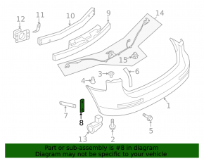 Suport bara spate stânga sus Infiniti QX50 14-15