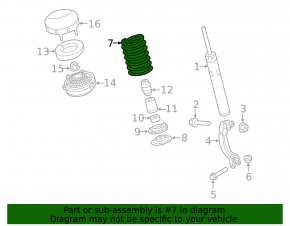 Пружина передняя левая Audi A4 B9 17-25