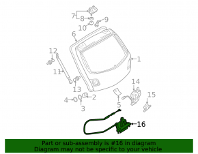Ручка открытия двери багажника Mazda3 03-09 HB