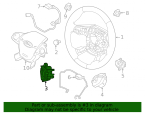 Кнопки управления на руле левые нижние Ford C-max MK2 13-18