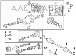 Задний дифференциал редуктор Lexus LS460 07-17 rwd