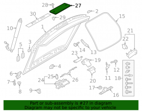 Площадка под номер двери багажника Audi Q3 83A 19-25