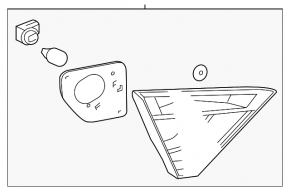 Lampa interioară pentru capacul portbagajului stânga Toyota Camry v55 15-17 SUA nou, neoriginal