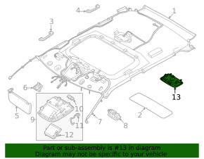 Плафон освещения задний Kia EV6 22-26 черный