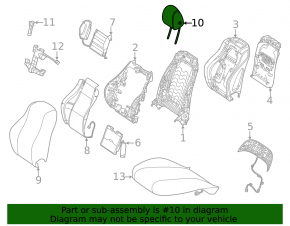 Подголовник передний левый Mercedes W167 GLE 350 450 20-26 кожа, черная