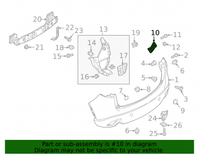 Крепление заднего бампера левое Mazda CX-5 13-16