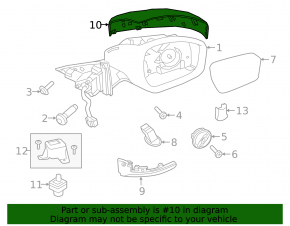 Крышка зеркала левая Land Rover Range Rover Evoque 20-23