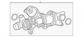 Помпа водяная Infiniti Q60 17-18 2.0